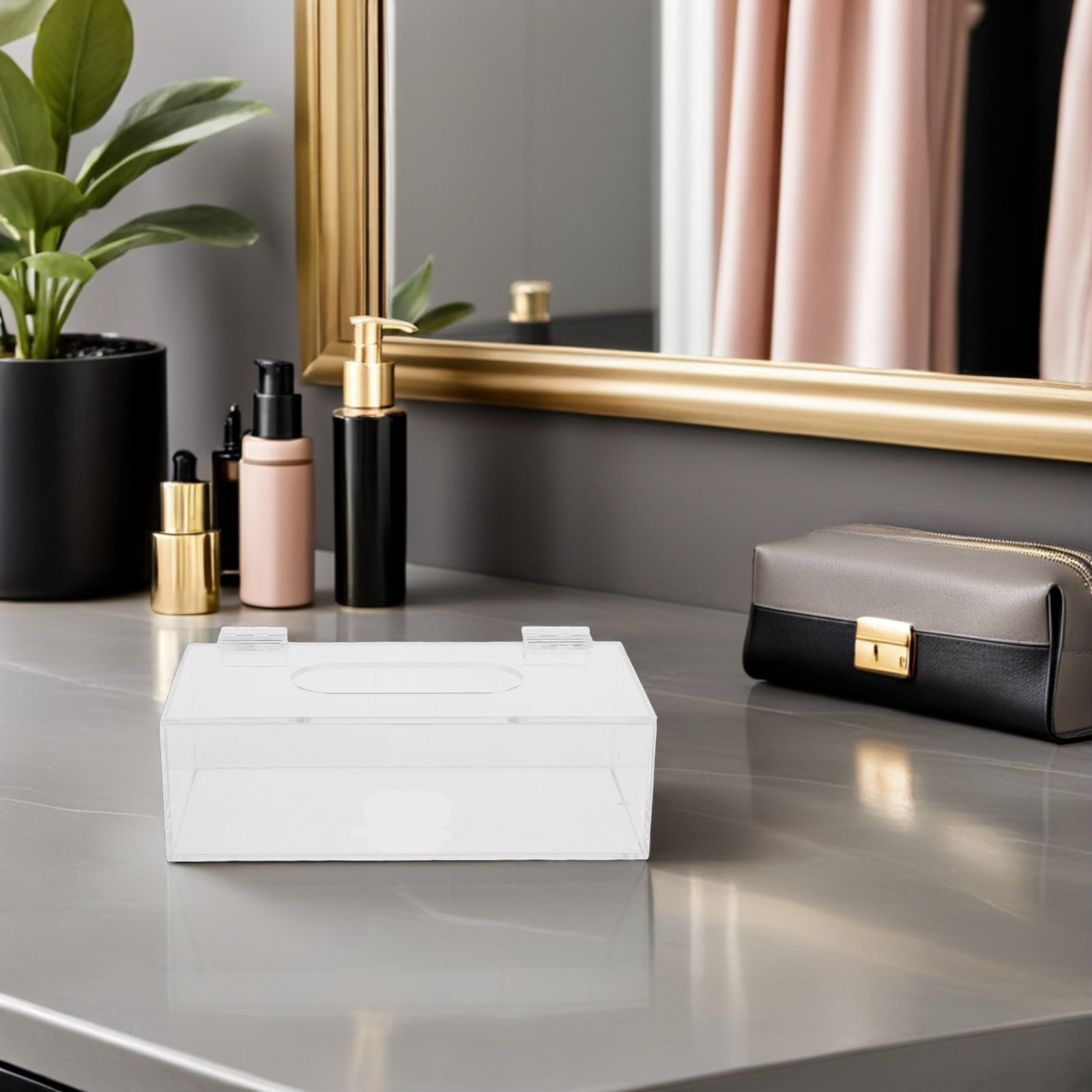 Face Mask Storage Box - صندوق تخزين أقنعة من الأكريليك الشفاف