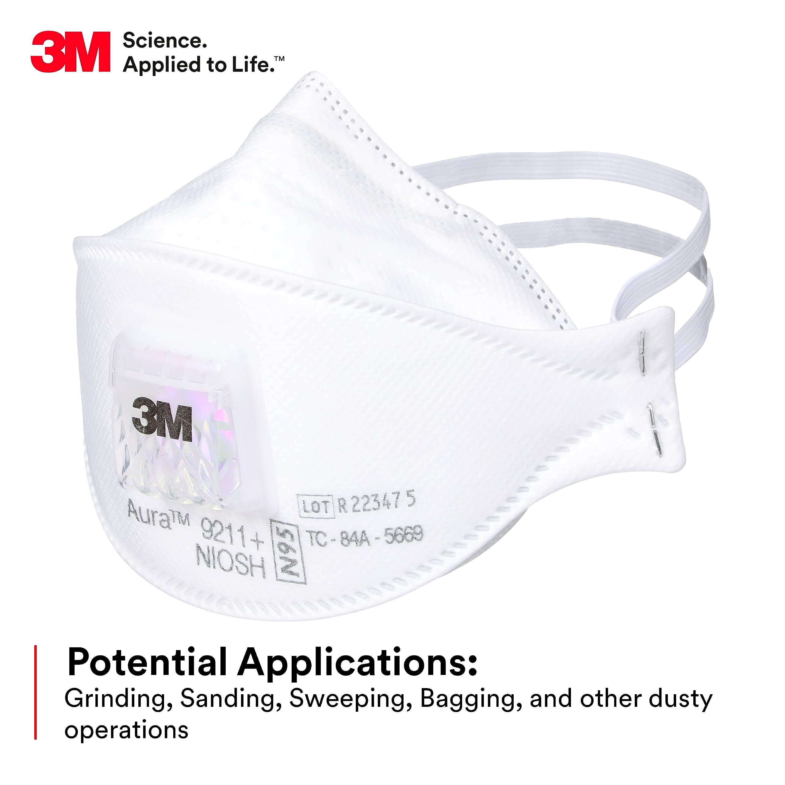 Kn95 Respirator Mask - 3M هالة 9211 + التنفس الجسيمات