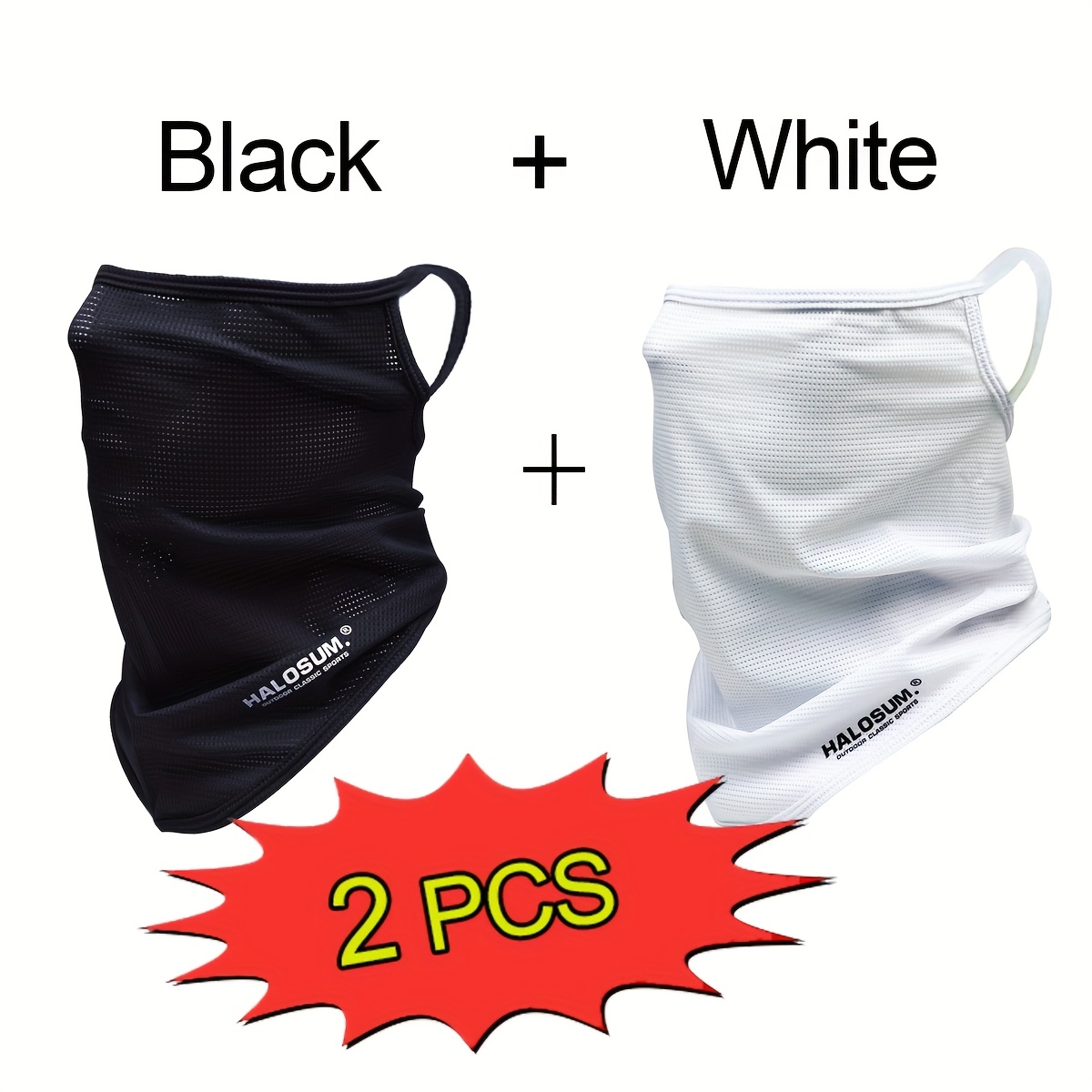 Sports Mask Breathable - 1/2 قطعة قناع وجه من الحرير
