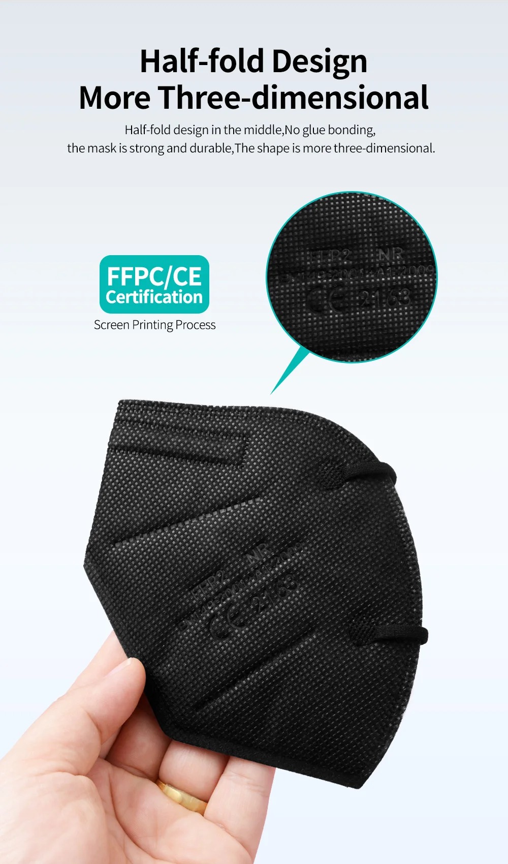 أقنعة FFP2 من 5 طبقات معتمدة م - مراجعة Black Face Mask Pack وسعره