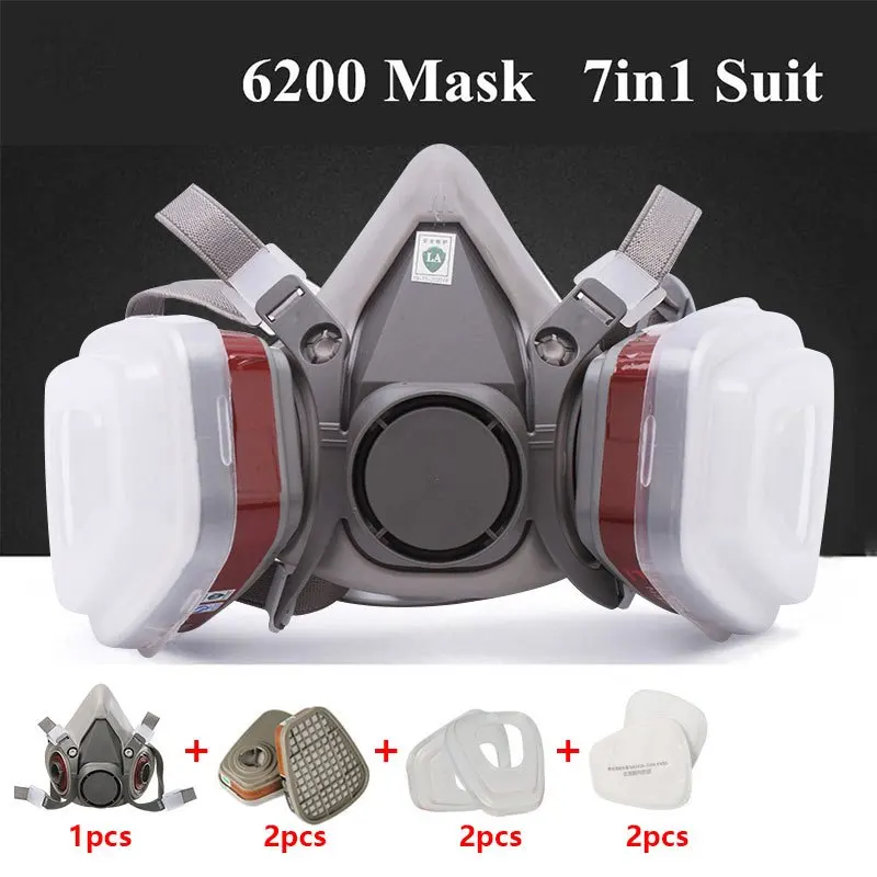 قناع نصف وجه مقاوم للغاز 7 في  - مراجعة Respirator Half Face وسعره