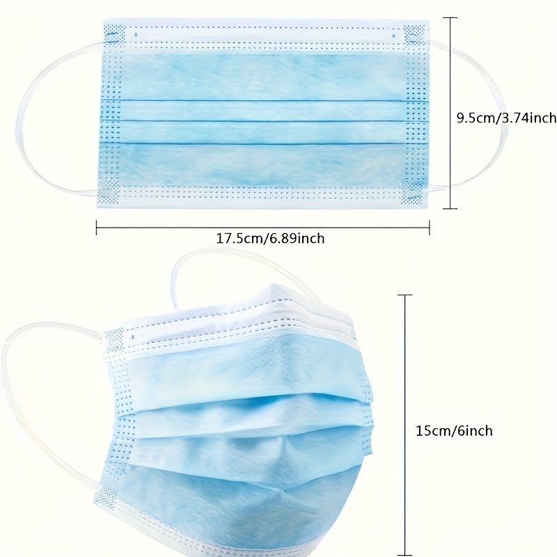 100 قطعة من الأقنعة الواقية ال - مراجعة Disposable Mask Blue وسعره
