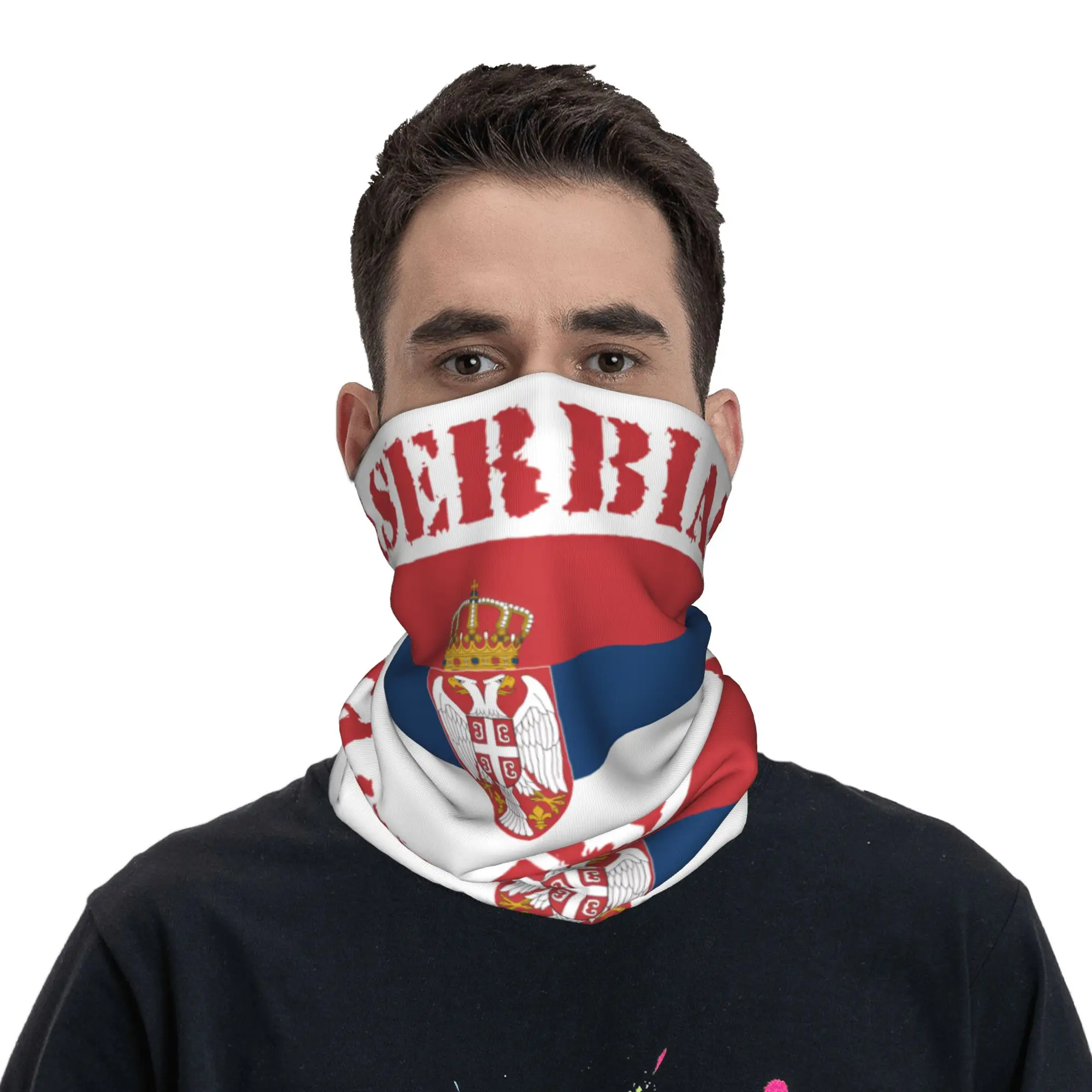 جديد: باندانا بتصميم علم صربيا - مراجعة Neck Gaiter Face Cover وسعره