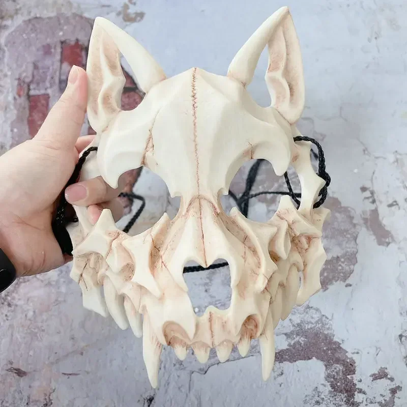 قناع رعب الهالوين نصف وجه جمجم - مراجعة Respirator Half Face وسعره
